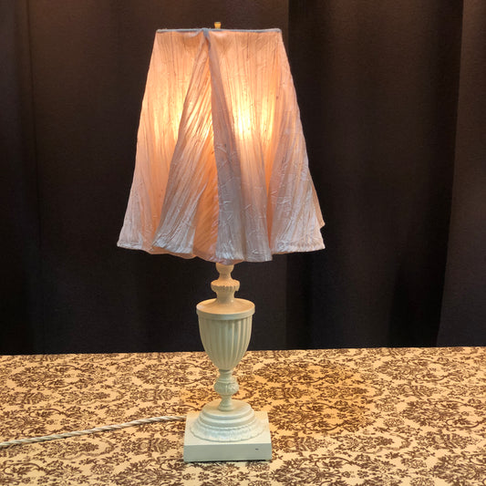 ANTIQUE TABLE LAMP WITH ZARA SHADE - NOW SOLD
