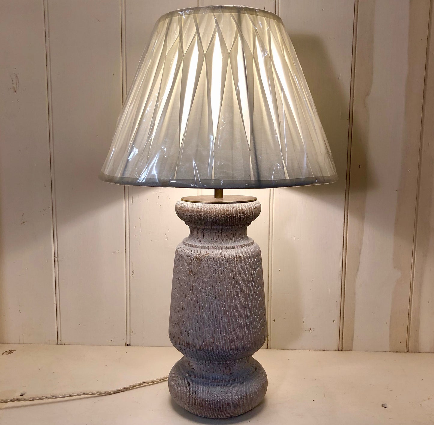 LIMED OAK TABLE LAMP