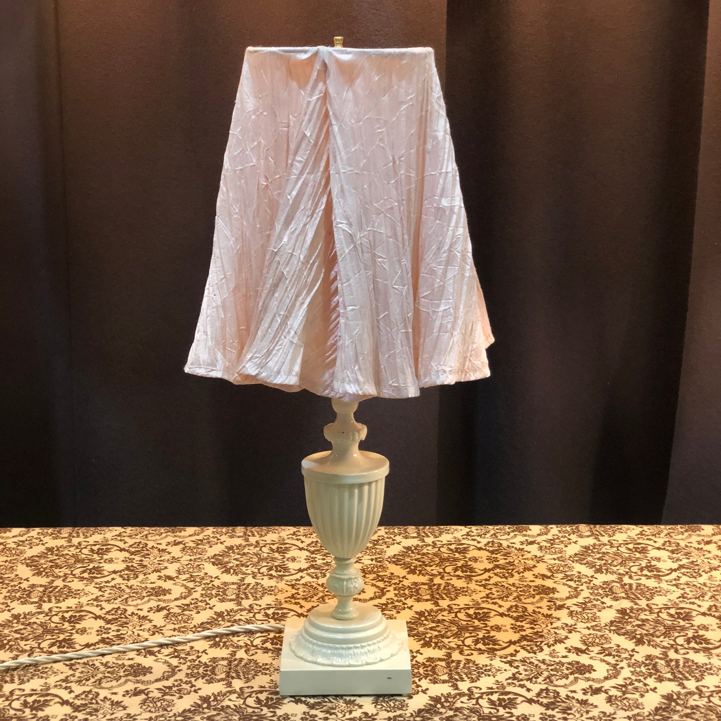 ANTIQUE TABLE LAMP WITH ZARA SHADE - NOW SOLD
