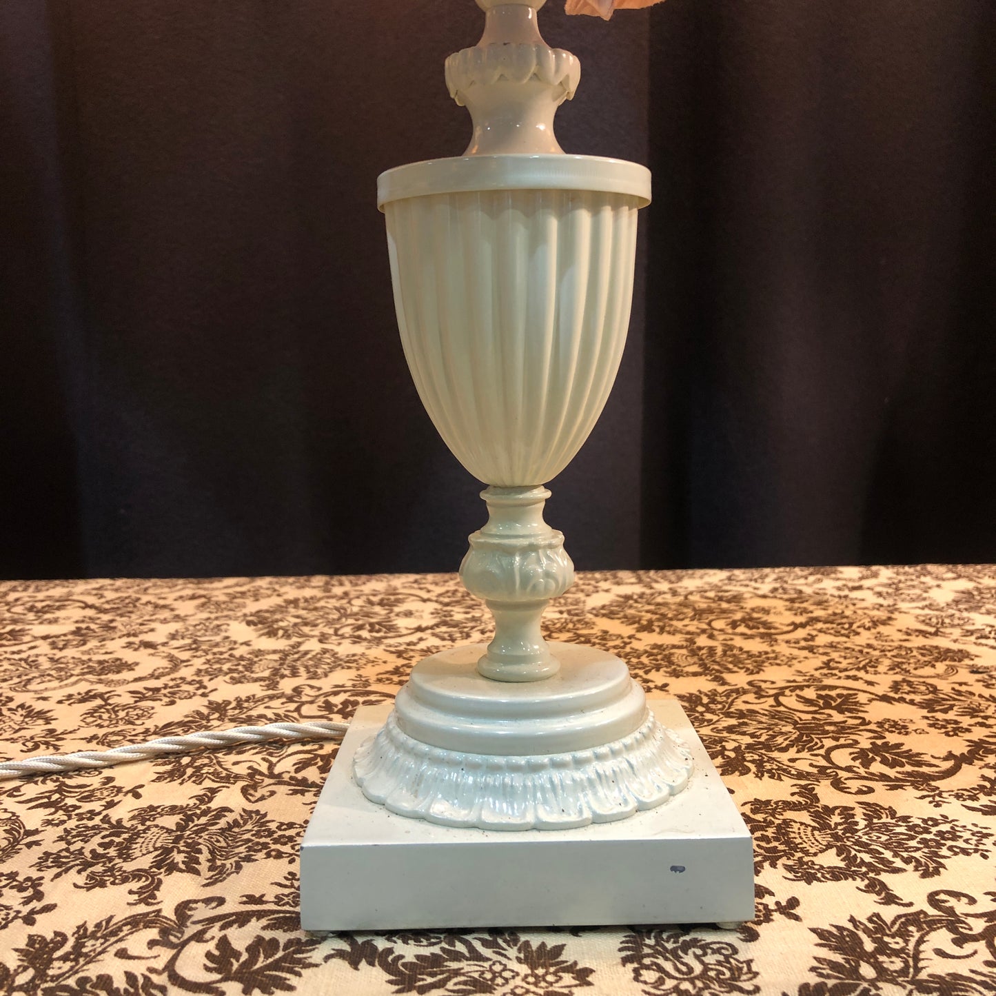 ANTIQUE TABLE LAMP WITH ZARA SHADE - NOW SOLD